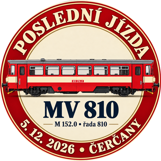 Odznak: Poslední jízda MV 810, 5. 12. 2026