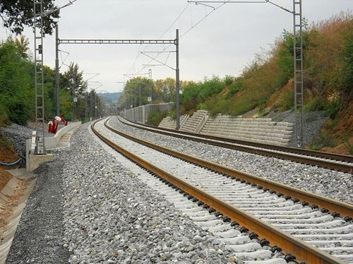 Plánek nové trati Benešov - Olbramovice pro strojvedoucí